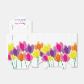 モダンカラフルフローラブライダルシャワー フェイバーボックス (折り畳みなし)