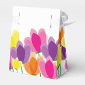 モダンカラフルフローラブライダルシャワー フェイバーボックス (裏面サイド)