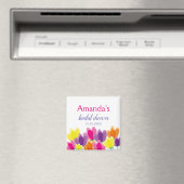 モダンカラフルフローラブライダルシャワー マグネット (インサイチュ (食洗機))