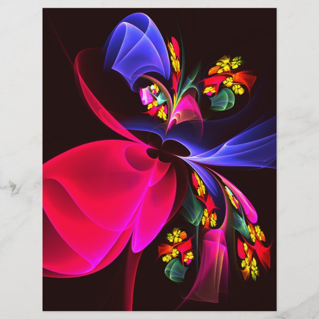 モダンカラフルフローラ抽象芸術のパターン#06 (正面)