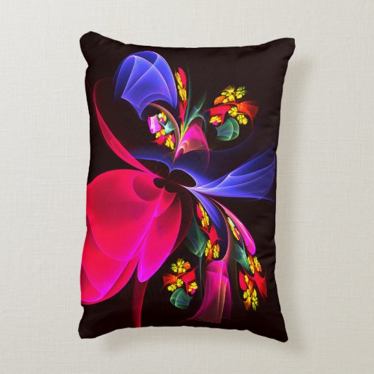 モダンカラフルフローラ抽象芸術のパターン#06 アクセントクッション (裏面(縦))