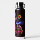 モダンカラフルフローラ抽象芸術のパターン#06 ウォーターボトル (背面)