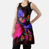 モダンカラフルフローラ抽象芸術のパターン#06 エプロン (インサイチュ)