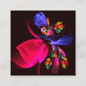 モダンカラフルフローラ抽象芸術のパターン#06 エンクロージャーカード (正面)