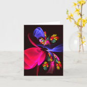 モダンカラフルフローラ抽象芸術のパターン#06 カード (黄色い花)