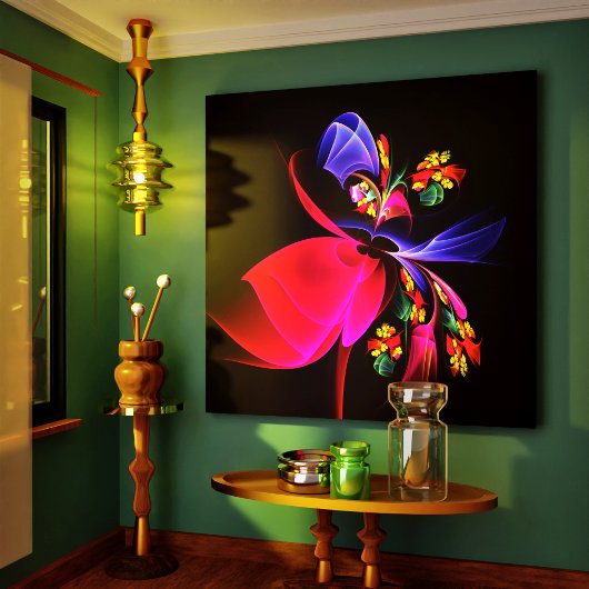 モダンカラフルフローラ抽象芸術のパターン#06 キャンバスプリント