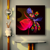 モダンカラフルフローラ抽象芸術のパターン#06 キャンバスプリント