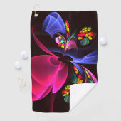 モダンカラフルフローラ抽象芸術のパターン#06 ゴルフタオル (インサイチュ)