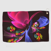 モダンカラフルフローラ抽象芸術のパターン#06 ゴルフタオル (横)