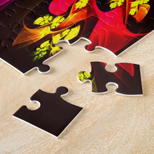 モダンカラフルフローラ抽象芸術のパターン#06 ジグソーパズル (側面)