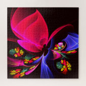 モダンカラフルフローラ抽象芸術のパターン#06 ジグソーパズル (横)