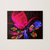 モダンカラフルフローラ抽象芸術のパターン#06 ジグソーパズル (横)