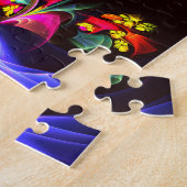 モダンカラフルフローラ抽象芸術のパターン#06 ジグソーパズル (側面)