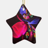 モダンカラフルフローラ抽象芸術のパターン#06 セラミックオーナメント (左)