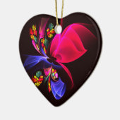 モダンカラフルフローラ抽象芸術のパターン#06 セラミックオーナメント (左)