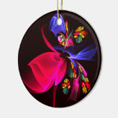 モダンカラフルフローラ抽象芸術のパターン#06 セラミックオーナメント (左)