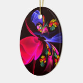モダンカラフルフローラ抽象芸術のパターン#06 セラミックオーナメント (左)