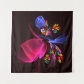 モダンカラフルフローラ抽象芸術のパターン#06 タペストリー (正面)