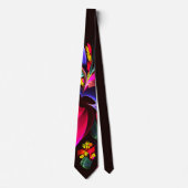 モダンカラフルフローラ抽象芸術のパターン#06 ネクタイ (正面)