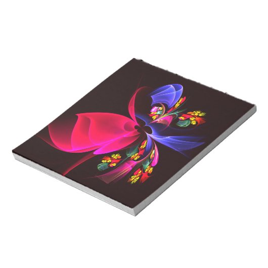 モダンカラフルフローラ抽象芸術のパターン#06 ノートパッド (回転)