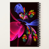 モダンカラフルフローラ抽象芸術のパターン#06 ノートブック (裏面)
