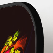 モダンカラフルフローラ抽象芸術のパターン#06 ピックルボールラケット (左詳細)