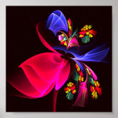 モダンカラフルフローラ抽象芸術のパターン#06 ポスター (正面)