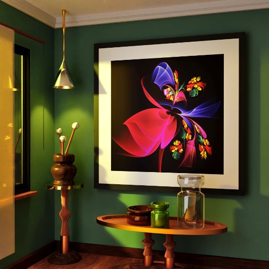 モダンカラフルフローラ抽象芸術のパターン#06 ポスター