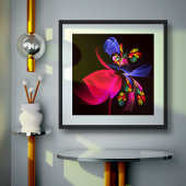 モダンカラフルフローラ抽象芸術のパターン#06 ポスター