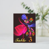 モダンカラフルフローラ抽象芸術のパターン#06 ポストカード (スタンド正面)