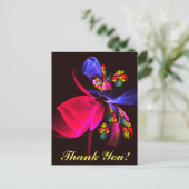 モダンカラフルフローラ抽象芸術のパターン#06 ポストカード (スタンド正面)