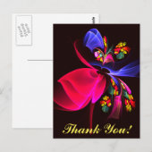 モダンカラフルフローラ抽象芸術のパターン#06 ポストカード (正面/裏面)