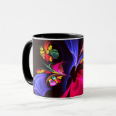 モダンカラフルフローラ抽象芸術のパターン#06 マグカップ (正面左)