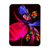 モダンカラフルフローラ抽象芸術のパターン#06 マグネット (縦)