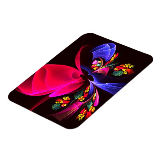 モダンカラフルフローラ抽象芸術のパターン#06 マグネット (左側)