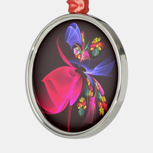 モダンカラフルフローラ抽象芸術のパターン#06 メタルオーナメント (左)