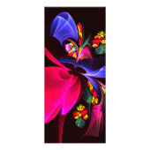 モダンカラフルフローラ抽象芸術のパターン#06 ラックカード (裏面)