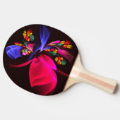 モダンカラフルフローラ抽象芸術のパターン#06 卓球ラケット (横)