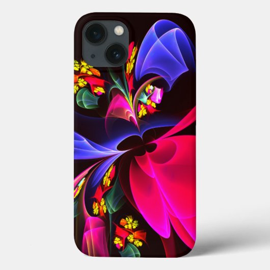 モダンカラフルフローラ抽象芸術のパターン#06 Case-Mate iPhoneケース (裏面)
