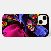 モダンカラフルフローラ抽象芸術のパターン#06 Case-Mate iPhoneケース (裏面 (横))