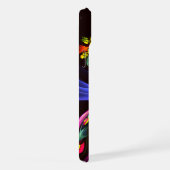 モダンカラフルフローラ抽象芸術のパターン#06 iPhoneケース (右側面)