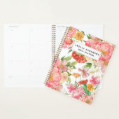 モダンカラフルフローラ月次および週次 プランナー手帳 (ディスプレー)