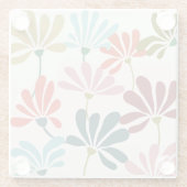 モダンカラフルフローラ ガラスコースター (裏面)