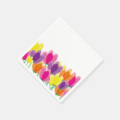 モダンカラフルフローラ スタンダードカクテルナプキン (角)