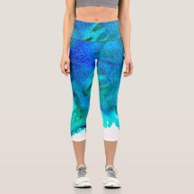 モダンカラフルブルー海水彩大理石