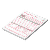 モダンカラフルベーカリーSage注文型枠メモ帳 ノートパッド (回転)