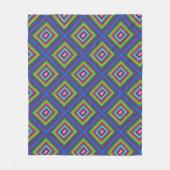 モダンカラフルボーホ方幾何学模様 フリースブランケット (正面)