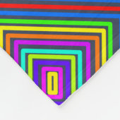 モダンカラフルボーホ方幾何学模様 フリースブランケット (角)