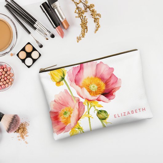 モダンカラフルポピーパーソナライズされたス アクセサリーポーチ