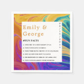 モダンカラフルミニマル抽象芸術 スタンダードカクテルナプキン (正面)